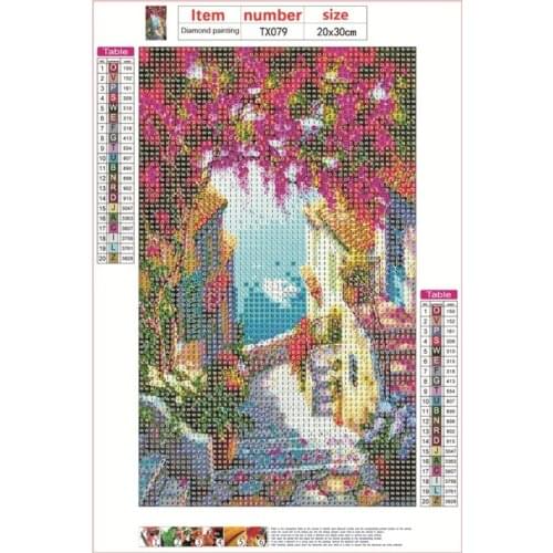 Landscape DIY 5D Full Drill Diamond Painting Embroidery Cross Stitch Kits Decor E8BD