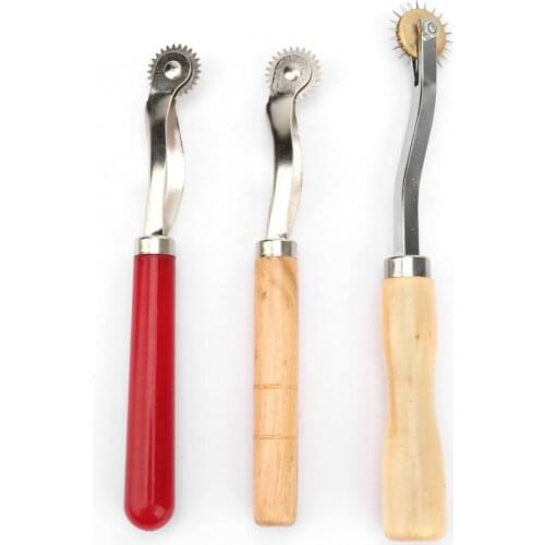 3pcs DIY Leather Paper Fabric Craft Sewing Wheel Roulette Tool Stitch Marker Cutting Tool Sewing Handmade Leather Art Tools