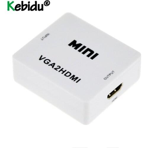 Latest Mini VGA To HDMI-compatible Converter With Audio VGA2 1080P Adapter Connector For Projector PC Laptop