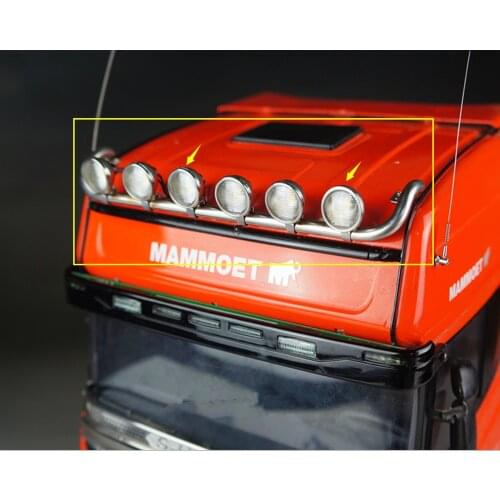 New scania truck aluminium alloy lamp holder w/ led lights for tamiya 1:14 scale remote control actros scania R620 56323 R470