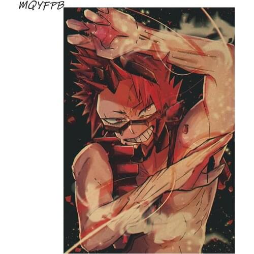 Anime My Hero Academia Kirishima Eijiro Kraft Paper Poster Home Wall Decorative Painting