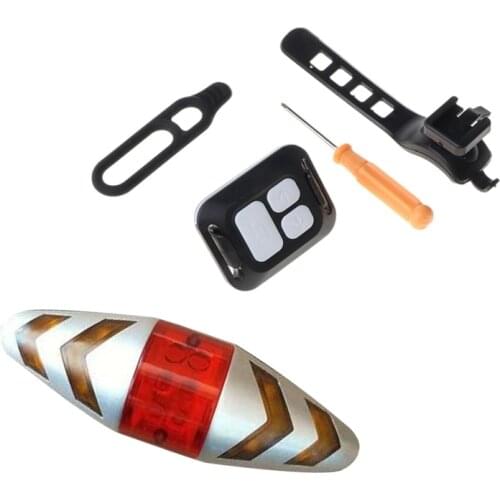 Durable Waterproof Bicycle Turn Signal Lamp Wireless Remote Control Mountain Bike Tail Light Cycling Safety Warning LED Flashing
