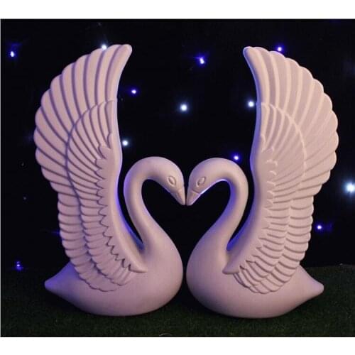 Luxury Wedding Decor Centerpieces White Swan Plastic Roman Column Wedding Welcome Area Decoration Photo Booth Props