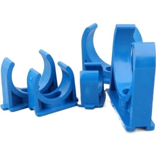Blue 20~50mm PVC Pipe Clamp Connector Garden Irrigation Aquarium Fish Tank Watering Adapter Fixed Fittings