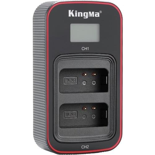 KingMa BLN-1 BLN1 Type-C USB Smart LCD Dual Charger For Olympus E-M1 E-M5 EP5 P-EN-F E-M5 mark II cameras BLN-1 Charging Charger