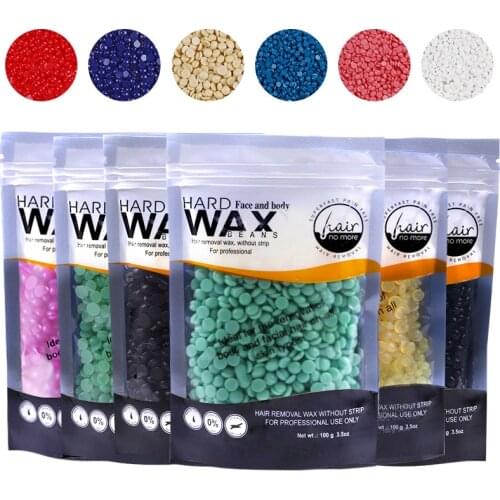100g Hair Removal Wax For Depilation Wax Beans Hard Waxing Bean Depilatory Pearl Female Eyebrow Wax Depilatory Wax Bean
