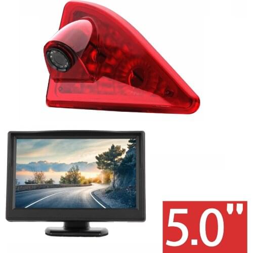 HD 720P Misayaee Brake Light Rear Camera+5.0'' monitor for Opel Movano/Vauxhall Movano/Renault Master MK3/Nissan NV400 2010-2019