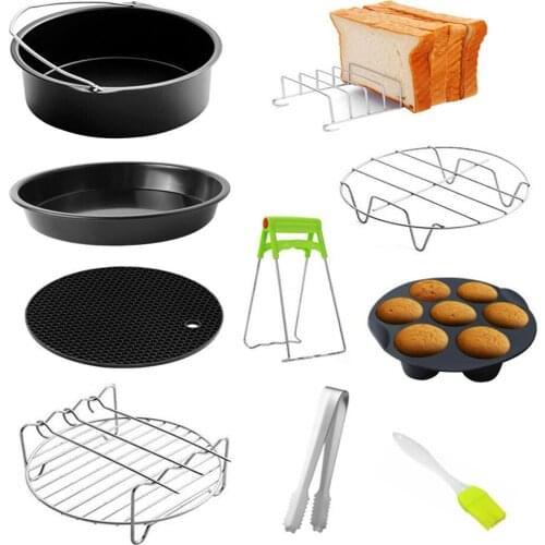 10Pcs Air Fryer Accessories Set 7/8 Inch High Quality Baking Tool for Gowise Phillips Cozyna Secura Kitchen Accessories