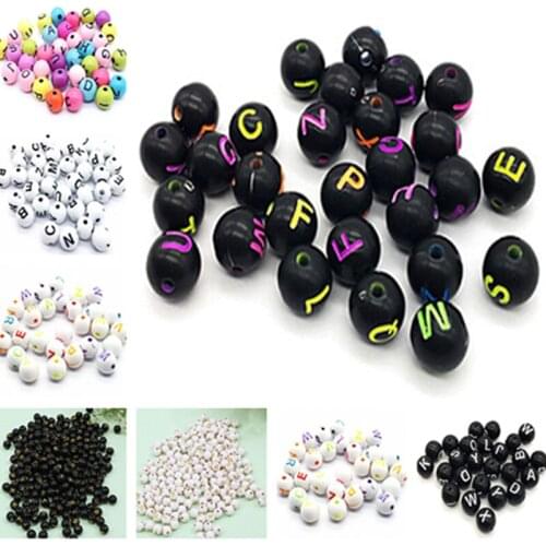 100% Brand New Resin Letter Beads, DIY Childrens Jewelry Accessories 50pcs