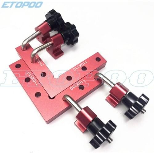 120mm Aluminum Square Right Angle 90 Degree L-shaped Auxiliary Fixture Positioning Panel Fixing Clip Woodworking Carpenter Tools
