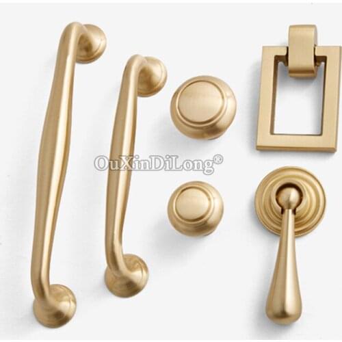 Brand New 2PCS European Solid Brass Furniture Handles Cupboard Wardrobe Drawer Kitchen Wine Cabinet Pulls Handles and Knobs