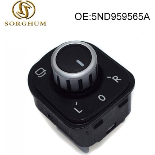 5ND959565A Chrome Mirror Control Switch Adjust Knob For VW Volkswagen Jetta Golf mk5 mk6 B6 tiguan CC SHARAN