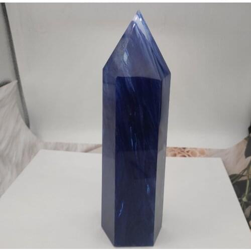 800-1000g 1pcs blue Melting stone quartz obelisk crystal wand point reiki healing