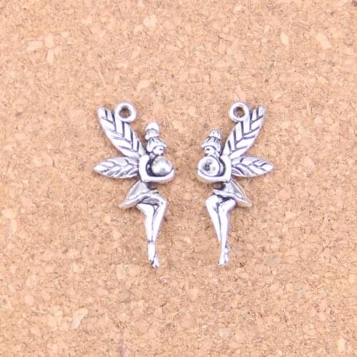 90pcs Charms fair angel 26x11mm Antique Pendants,Vintage Tibetan Silver Jewelry,DIY for bracelet necklace