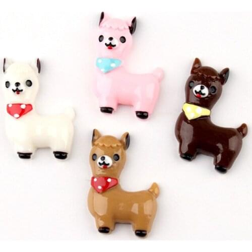 David accessories 25 pcs 24*34cm Alpaca Flatback Planar Resin Color DIY Craft Supplies Basteln Hair Arts Decor Materia,25Yc10939