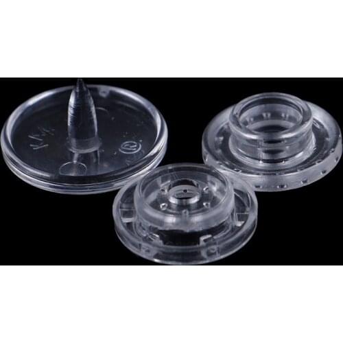 For Garment Accessories T5 Caps Plastic Snaps Fasteners Clear Snap Buttons