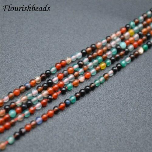 2mm Natural Mix Color Stone Round Loose Beads Jewelry Making Supplies 10pc Per Order
