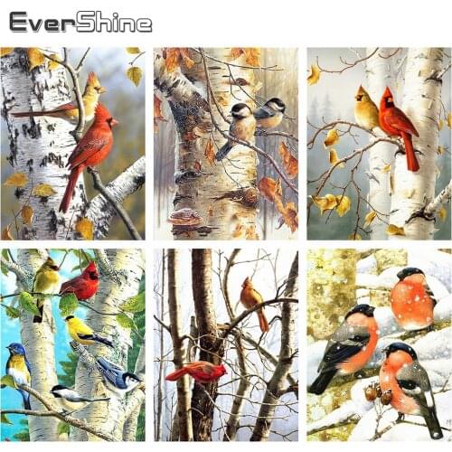 Evershine Diamond Painting Cross Stitch Birds 5D DIY Diamond Embroidery Sale Animals Rhinestones Picture Mosaic Art Home Decor