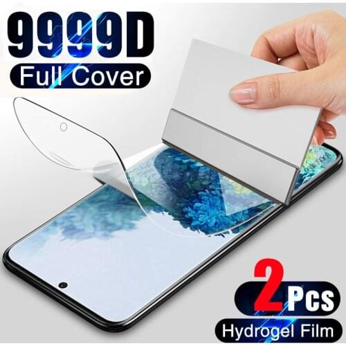 2Pcs Hydrogel Film Screen Protectors For Samsung Galaxy S21 S20 S10 S9 S8 Plus Ultra Note 20 10 9 Ultra Soft Full Cover Film