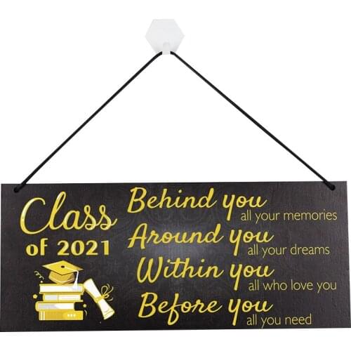 Class of 2021 Rectangle Wood Plaque Hanging Wood Sign Wood Home Sign for Home Decor Room Entryway Accent Decoration