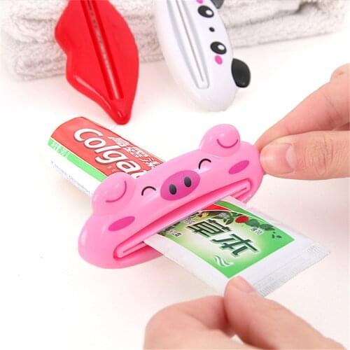 1pcs Animal Easy Toothpaste Dispenser Plastic Tooth Paste Tube Squeezer Useful Toothpaste Rolling Holder For Home Bathroom