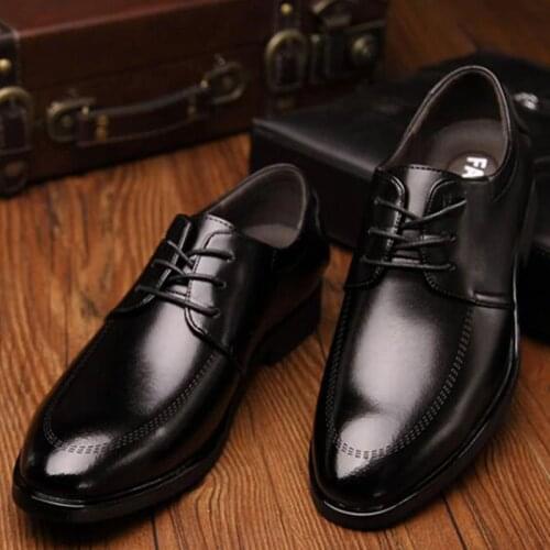 Mazefeng 2019 New Spring Autumn Black Men Formal Shoes Men Dress Shoes Brand Men Leather Shoes Men Classic Business Gentleman