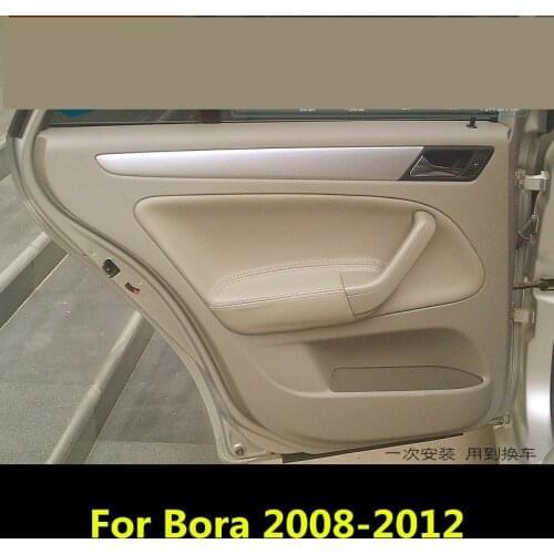 Microfibre Leather Interior Doors Panel Armrest Cover For Volkswagen Bora 2008 09 10 11 2012 AAB046
