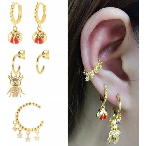CANNER Earring Set S925 Silver Ear Cuffs For Unpierced Ears rings For Teens Birthday Gift 2021 Trend Pendientes Plata 925 Aretes