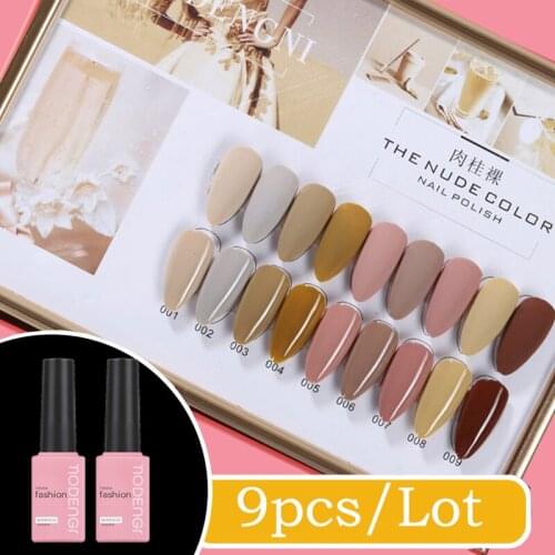 9 Colors Gel Nail Polish Nail Kits For Nails Semi Permanent Soak Off Gel Polish Varnish UV Nail Set Nail Art Lacquer Polishes