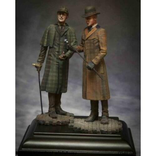 New Unassembled 1/32 54mm ancient stand include 2 figures with base Resin Figure Unpainted Model Kit