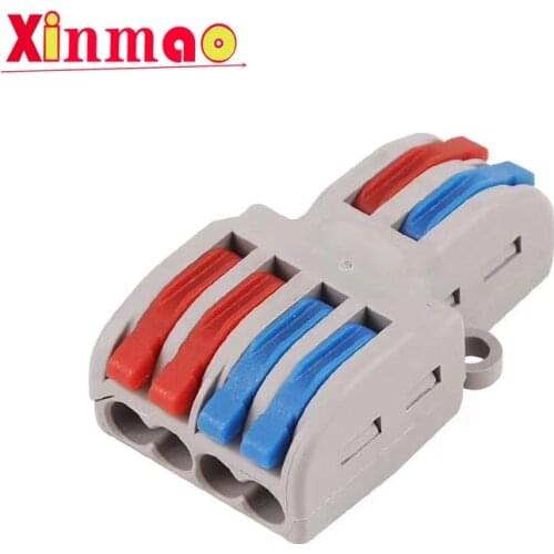 New type 1pcs/lot Mini Fast Wire Connector Universal Wiring Cable Connector Push-in Conductor Terminal Block PCT-222 SPL-62/42