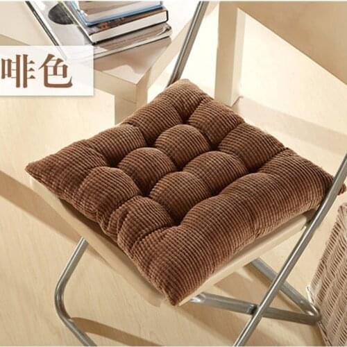 Solid Color Office Cushion, Autumn and Winter Home Household Square Cushion Dining Chair Cushion Practical Tatami