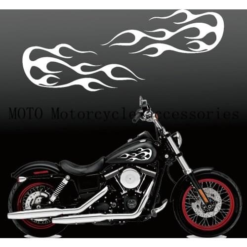 Motorcycle Decals Flame Gas Tank Decal Stickers For Sporter Dyna Touring Sofitail 13" Fuel Tank Sticker 7 Color