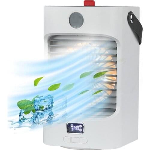 Portable Humidifier Air Conditioner Cooler Rechargeable 4000mAh Silent Electric Fan Household Air Purifier With Light For Room