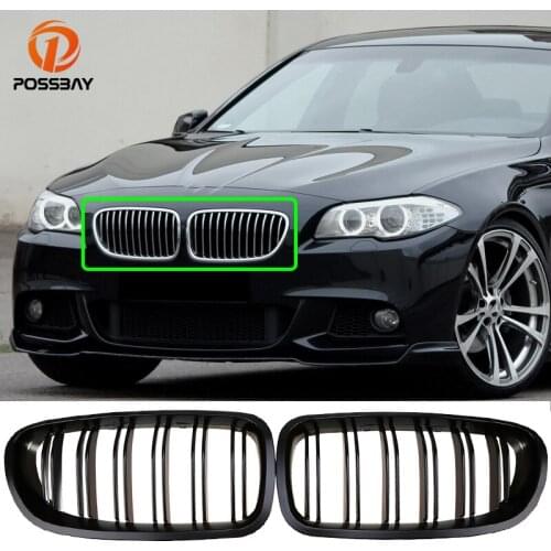 POSSBAY Car Front Bumper Center Kidney Grille Hood Racing Grills for BMW 5-Series F10 Sedan M5 Touring F2010-2016 Exterior Parts