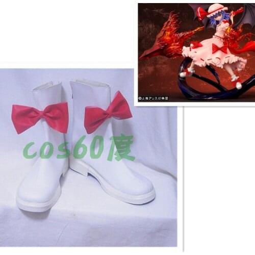 Puella Magi Madoka Magica Madoka White Pu leather cosplay shoes S008