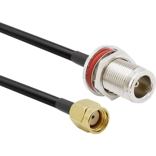 RP SMA Male Jack Pin to N Female LMR200 Cable for 4G LTE Router Gateway Amplifier RTL SDR USB ADS-B Receiver Ham Radio Amateur