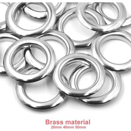 Brass Material Big Size 20mm 40mm 50mm Silver Grommet Eyelet With Washer Fit Leather DIY Craft Shoes Bag Belt Cap Craft Supplies