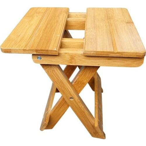 1PC Square Bamboo Folding Stool Kids Furniture Portable Household Solid Wood Mazar Fishing Chair Small Bench