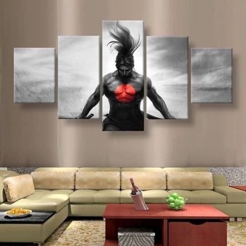 Modern Wall Art Home Decor 5 Panel LOL The Unforgiven Yasuo Print Painting Picture Game Modular Canvas Painting Poster