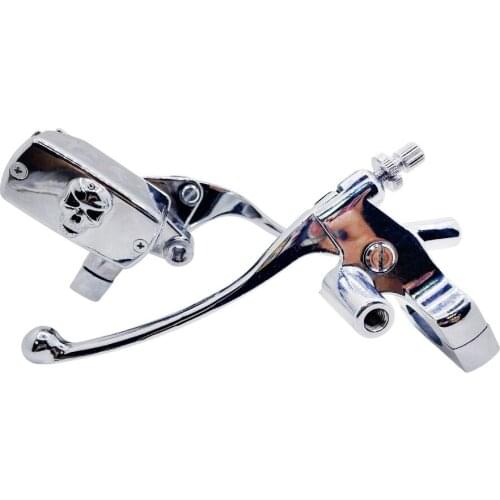 Universal 1" Skull Motorcycle Brake Hydraulic Clutch Master Cylinder Levers For Yamaha Virago 250 535 Honda Shadow VLX600 VT750C