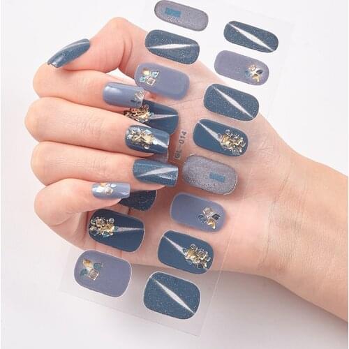 16 Tips/Sheet Temporary Tattoos Kids Nailart Sticker Nails Art Decoration Nail Decoration Nail Stickers Designer Full Beauty