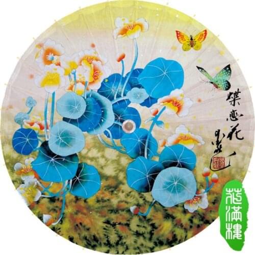 Dia 50CM Butterlfy in Flowers Oilpaper Umbrella Handmade Ancient Chinese Craft Parasol Props Cosplay Gift Dance Child Umbrella