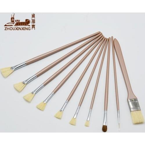 10pcs/set Bristles weasel hair Birch rod Multi-purpose watercolor brush paint brush hook line pen Art supplies