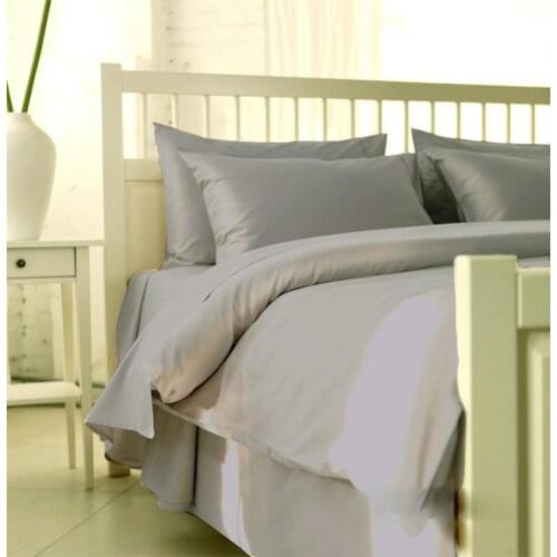 100% Egyptian Cotton 1000 TC Queen King size White Ivory Silvery colors Flat Fitted sheets Pillowcases 4 Pieces Set Customize