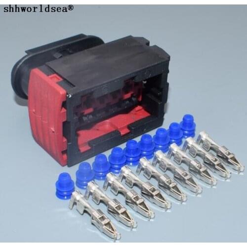Shhworldsea 9 Pin female harness car waterproof connector 3.5mm series plastic case with terminal DJ7098-3.5-21