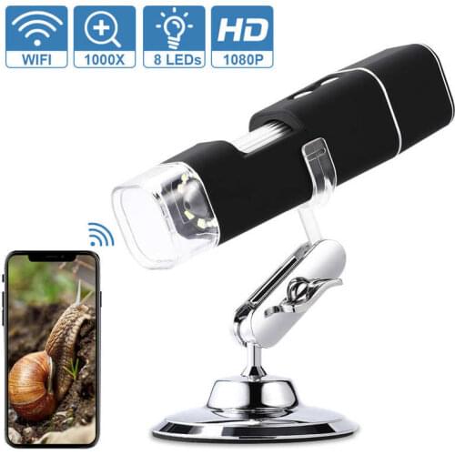 Wifi 2 Million Wireless Digital Microscope 1000X High-Definition Electron Microscope Built-in Rechargeable 800 mA Lithium-ion Ba