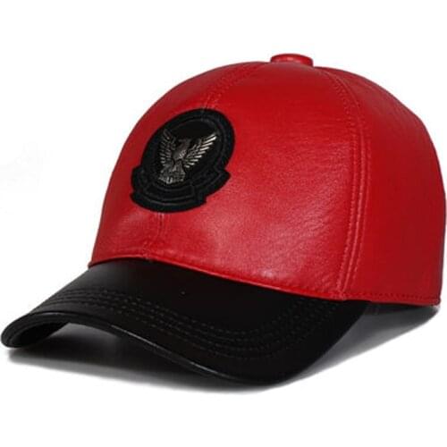 Exclusive 2021 Korean Genuine Leather Ponytail Baseball Caps For Men/Women Youth Eagle Locomotive Hip-Pop Bone Leisure Hat