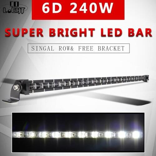 CO LIGHT Super Slim 49" 6D Led Light Bar 240W Offroad Combo Led Work Light 12V 24V Driving Lights for Trucks Boat Lada ATV 4X4