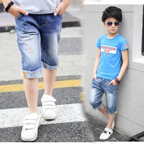 Kids Clothes Boys Short Pants Baby Boy Summer Clothes 2018 New Arrivals Boys Shorts Causal Blue Color Baby Boy Jean Shorts